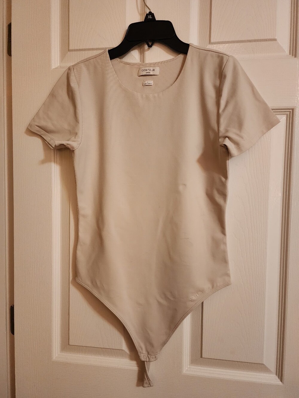 Cream Short-Sleeve Bodysuit/ Final Price